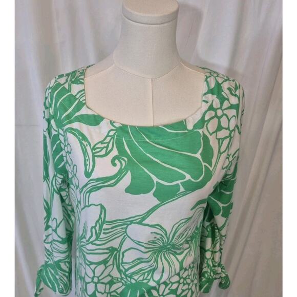 Lilly Pulitzer Spearmint Oversized Kiss My Tulips Lidia Shift Dress Medium - Picture 5 of 8